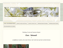 Tablet Screenshot of clarebakewellharpist.co.uk